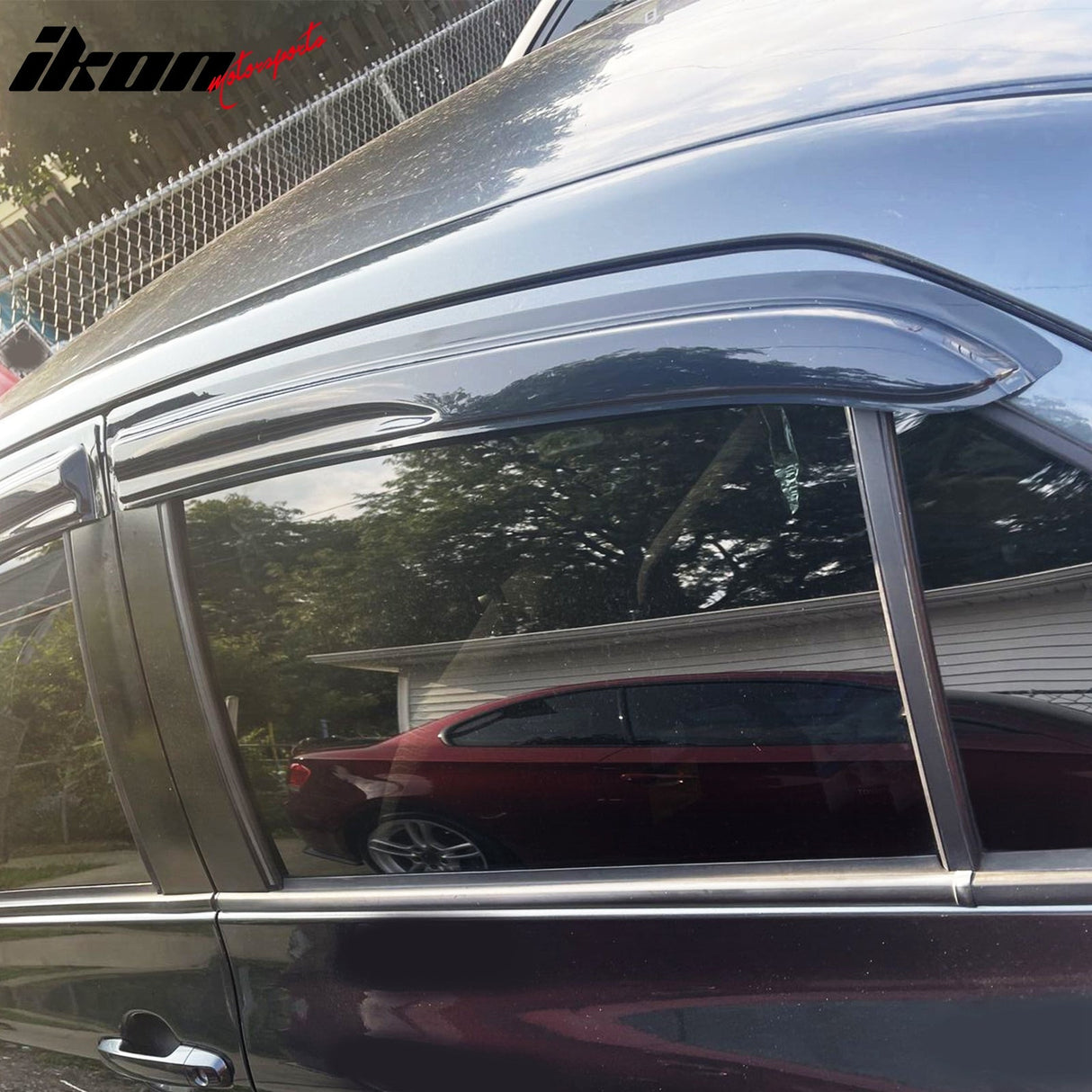 2007-2013 Toyota Yaris Window Visors Mugen Style Smoke Tinted Acrylic