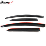 2007-2013 Toyota Yaris Window Visors Mugen Style Smoke Tinted Acrylic