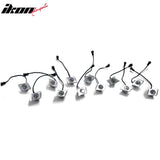 Universal 12PCS Right Left RH LH Automotive Car Front Bumper Decorative LED Lights Lighting Kit Silver