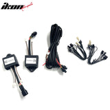 Universal 12PCS Right Left RH LH Automotive Car Front Bumper Decorative LED Lights Lighting Kit Silver