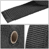 Type-2 Style Exhaust Heat Wrap 2" x 50 Feet Black with Zip Ties