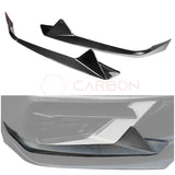 C8 Corvette Carbon Fiber Front Bumper Lower Side Bellow Grill Accent Trims
