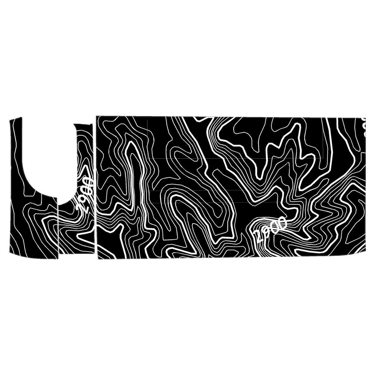 Topo 3 Piece Dash Kit (Printed Series) - 2021+ Bronco