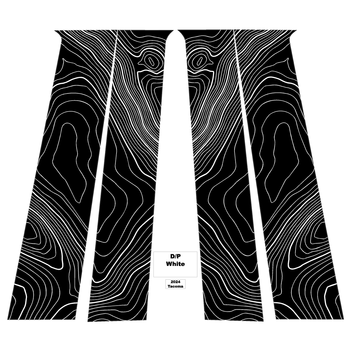 Topographic B Pillar Overlays - 2024+ Tacoma Double Cab / 2025+ 4Runner