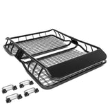 36" Roof Cargo Basket w/ Wind Fairing - Black