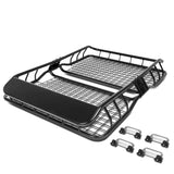 36" Roof Cargo Basket w/ Wind Fairing - Black