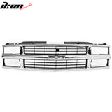 1994-2000 Chevy C/K& 1995-1999 Tahoe& 1994 Blazer Chrome Front Upper Grille Bumper Grill Replacement