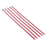 Zip Tie Kit for Heat Wrap Stainless Steel 12" 5mm Red 5PC