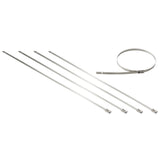 Zip Tie Kit for Heat Wrap - Stainless Steel - 12" - 5 Piece
