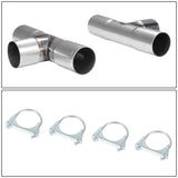 Universal Dual Exhaust Kit 16pc 3-3.15" OD Mild Steel Pipes