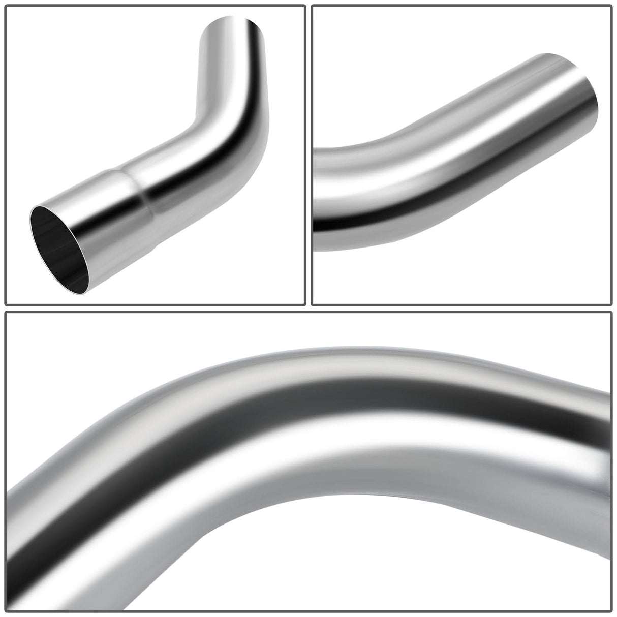 Universal Exhaust Piping Kit - Mild Steel - 3.5" OD - 16 Pieces