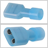 Female Spade Quick Disconnect Connectors - 100 Pack - Crimp Style