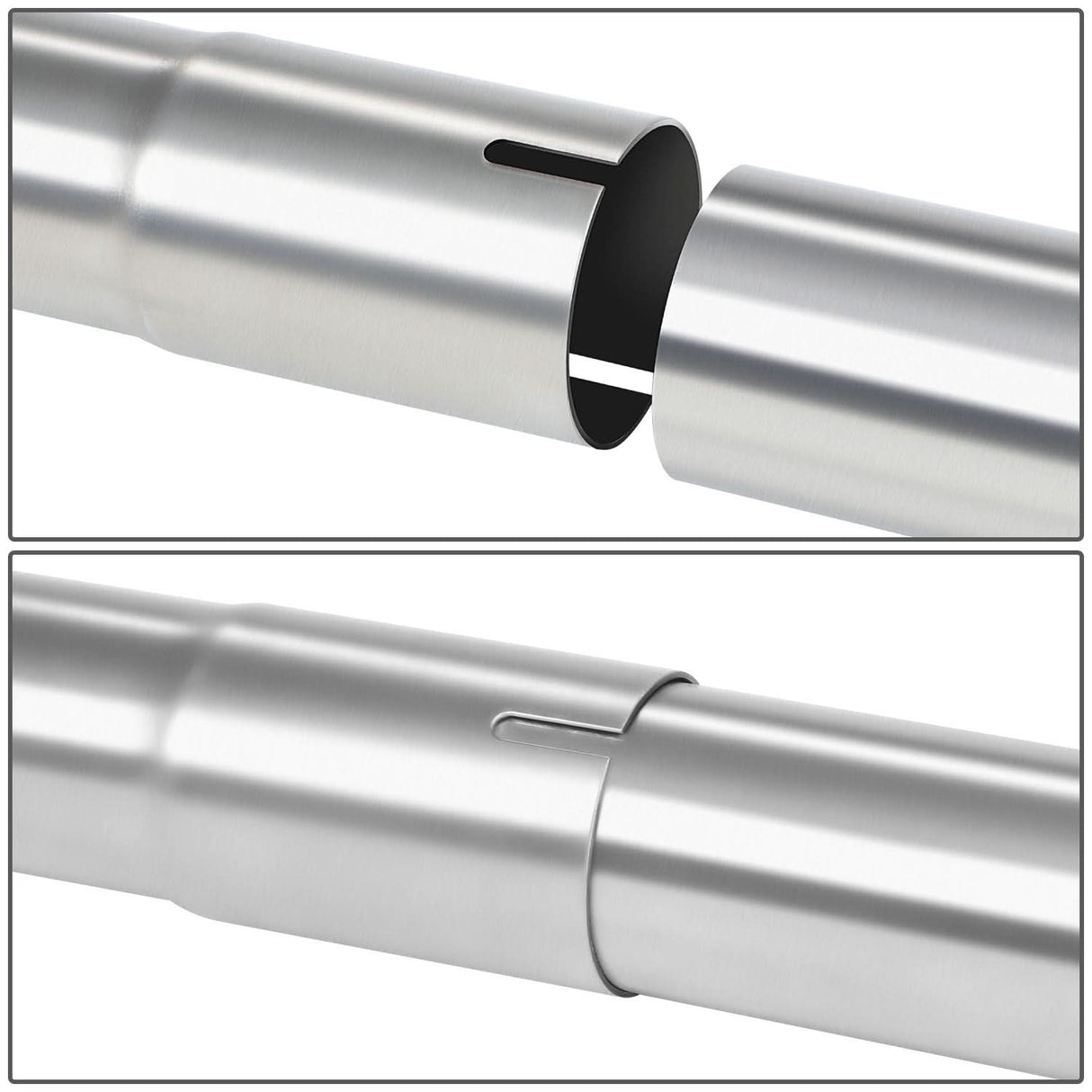 2" to 2.15" Flared 90 Degree L-Bend Exhaust Pipe Tubing Stainless Steel