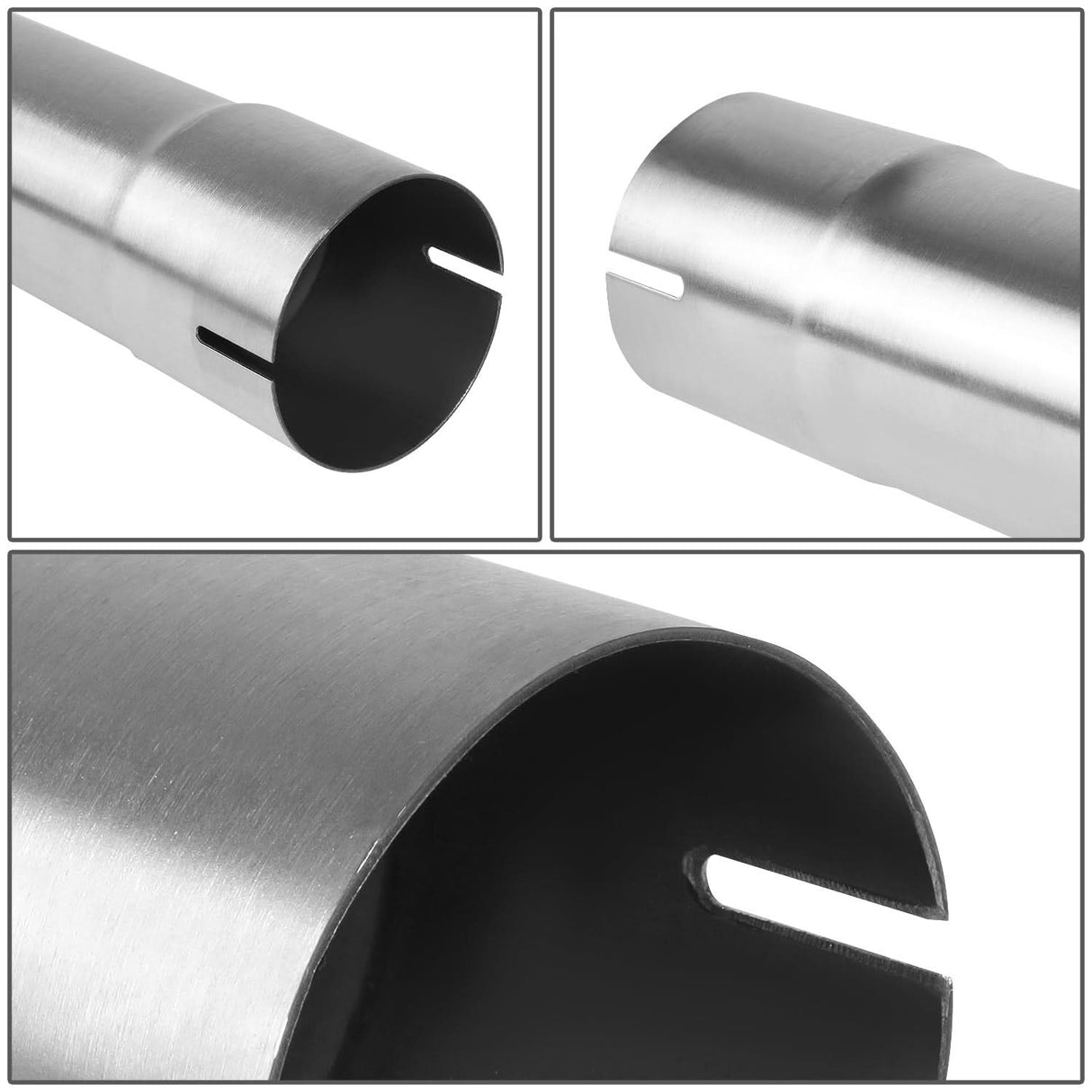 3.0"-3.15" Flared Exhaust Pipe Tubing - 18" Polished Stainless Steel