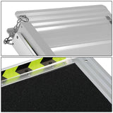 Wheelchair Ramp Aluminum 29" W x 2' L x 2" H Extended Metallic Black