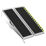 Aluminum Wheelchair Ramp 29" W x 4' L x 2" H Extended - Metallic/Black