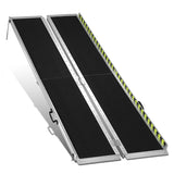Aluminum Wheelchair Ramp 29" W x 7' L x 2" H - Metallic Black