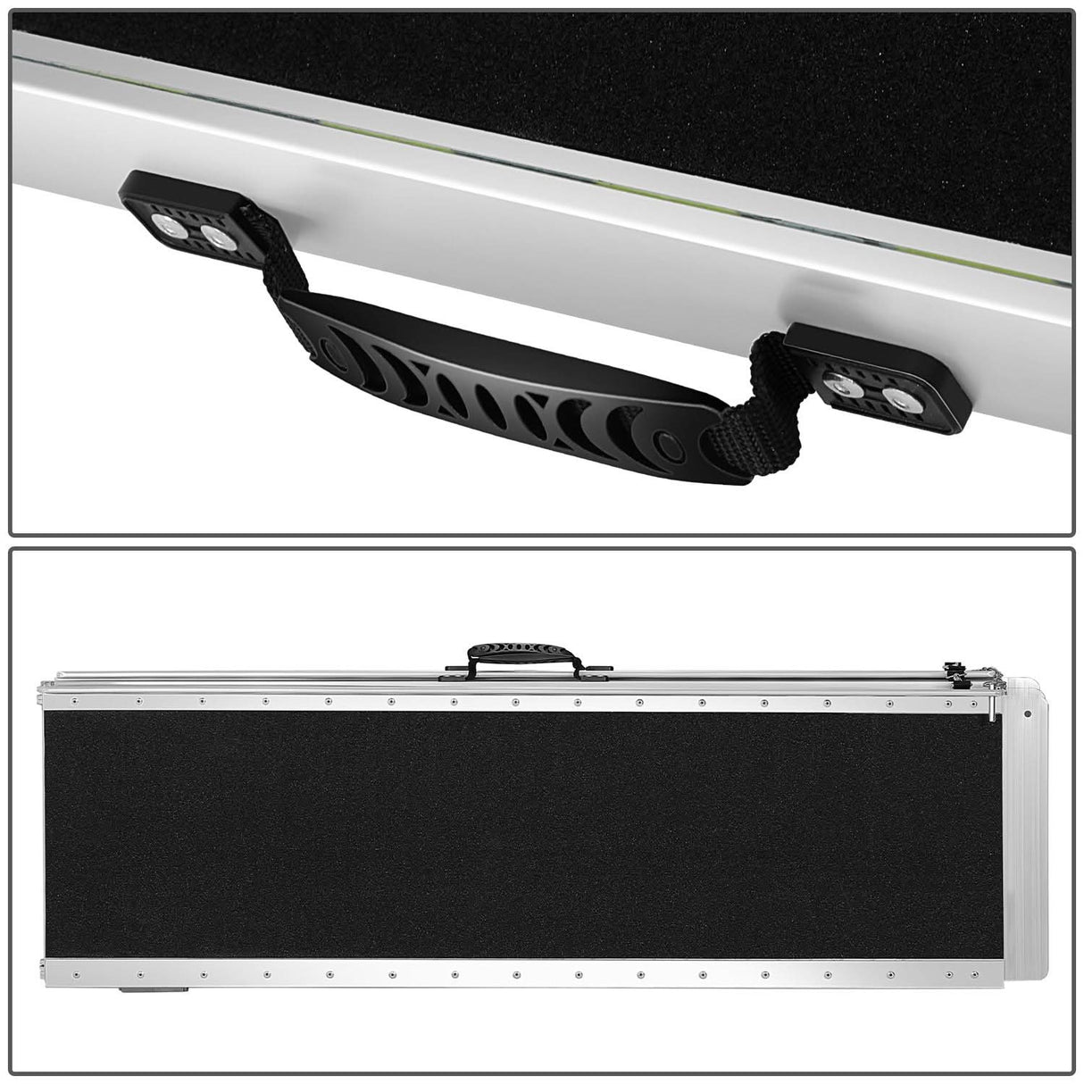 29" x 8' Aluminum Wheelchair Ramp - Metallic Black