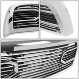 10-18 Dodge Ram 2500/3500 Big Horn Style Badgeless Grille - Chrome