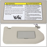 2013-2019 Nissan Pathfinder Gray Sun Visor w/ Vanity Light Passenger