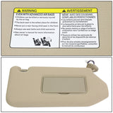 13-19 Nissan Pathfinder Sun Visor w/ Vanity Light Passenger Beige
