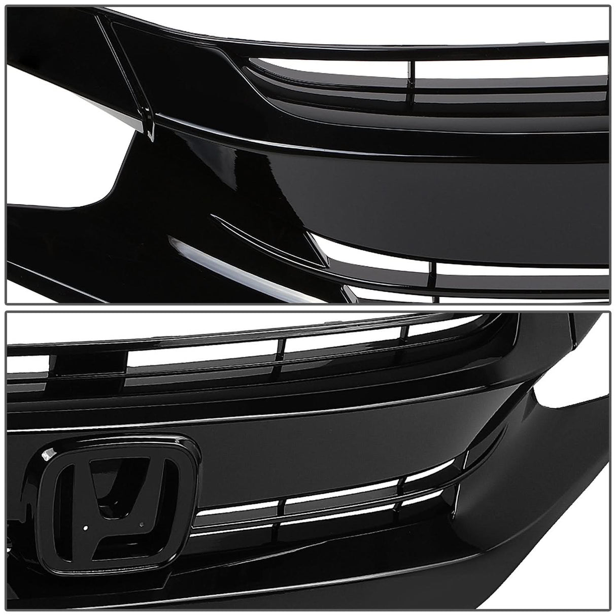 2016-2021 Honda Civic Front Bumper Grille - Black