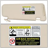 2010-2013 Toyota Highlander Sun Visor - Beige/Tan (Sunroof Models)