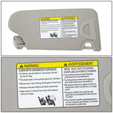 2013-2018 Nissan Altima Sun Visor with Lighted Mirror - Gray