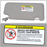 12-15 Honda Civic Clear Gray Sun Visor