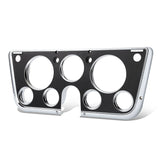 67-72 Chevrolet C10 Truck Dash Bezel 7 Hole Chrome Black Plastic