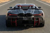 2024-UP Lamborghini Revuelto BK Style Autoclave Carbon Fiber Rear Diffuser Canards