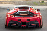 2020-UP Ferrari Autoclave Carbon Fiber Rear Diffuser Canards Carbonado (RT) Fits: SF90 Stradale and Spider