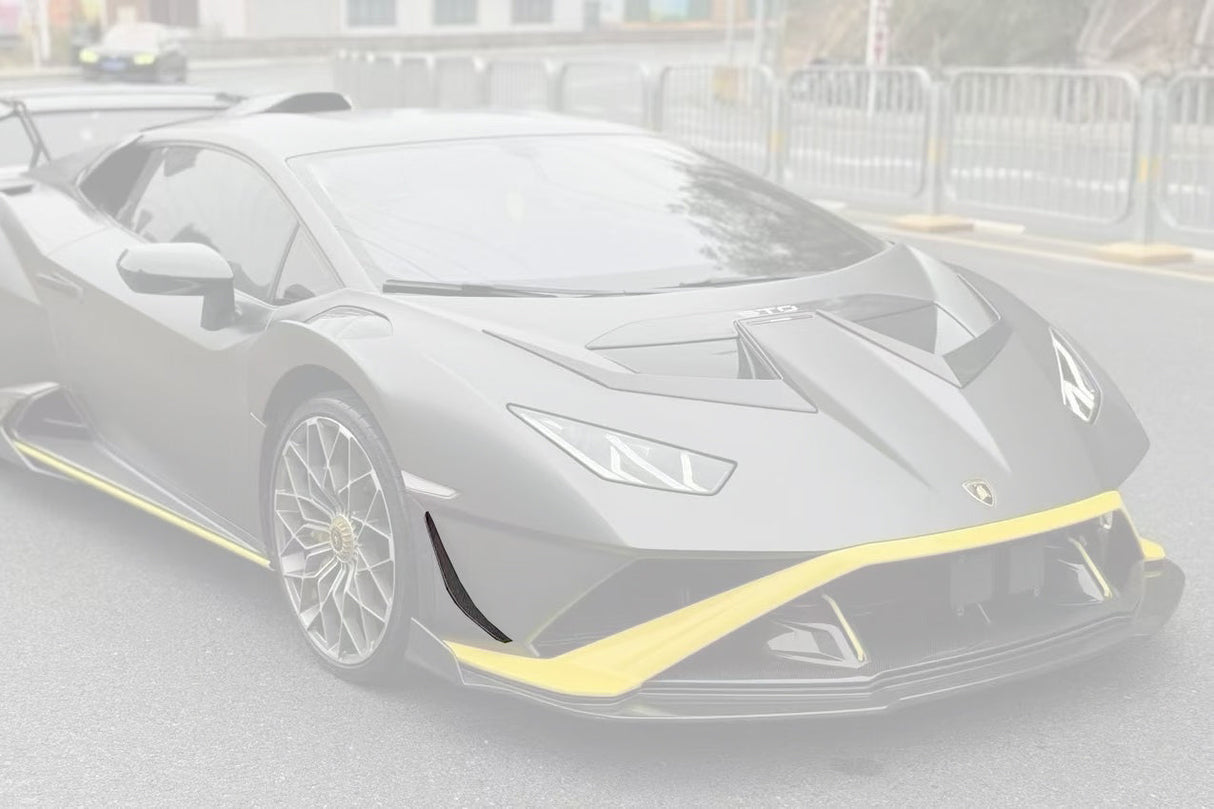 2021-2024 Lamborghini Huracan Autoclave Carbon Fiber fiber front bumper canards Carbonado (VX) Fits: STO