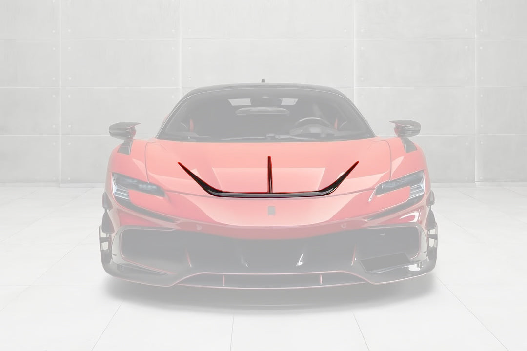 2020-UP Ferrari Autoclave Carbon Fiber Hood Vents Carbonado (MSY) Fits: SF90 Stradale and Spider