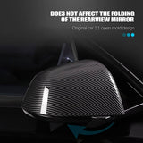 ABS Mirror Covers for Model 3/Y | 4 Finishes | 3M Tape | Scratch Protection | 3 Versions