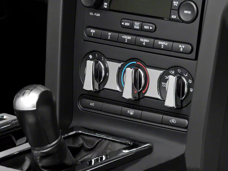 Speedform Modern Billet A/C Accent Trim; Chrome (05-09 Mustang)