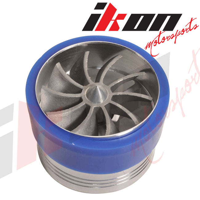 Air Intake Turbo Gas Saver Fan for Universal Fitment Tornado Style Silver