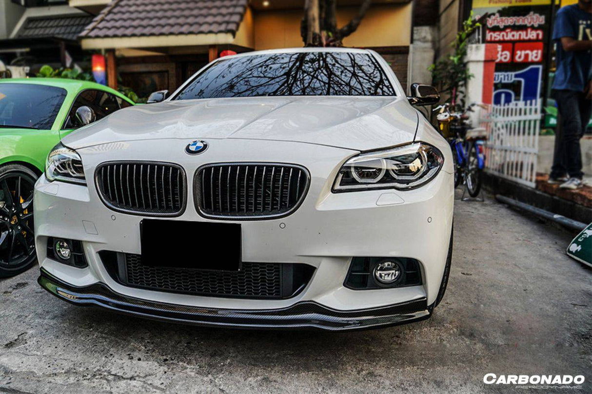 2011-2016 BMW F10 5 Series M-Tech AK Style Carbon Fiber Front Lip