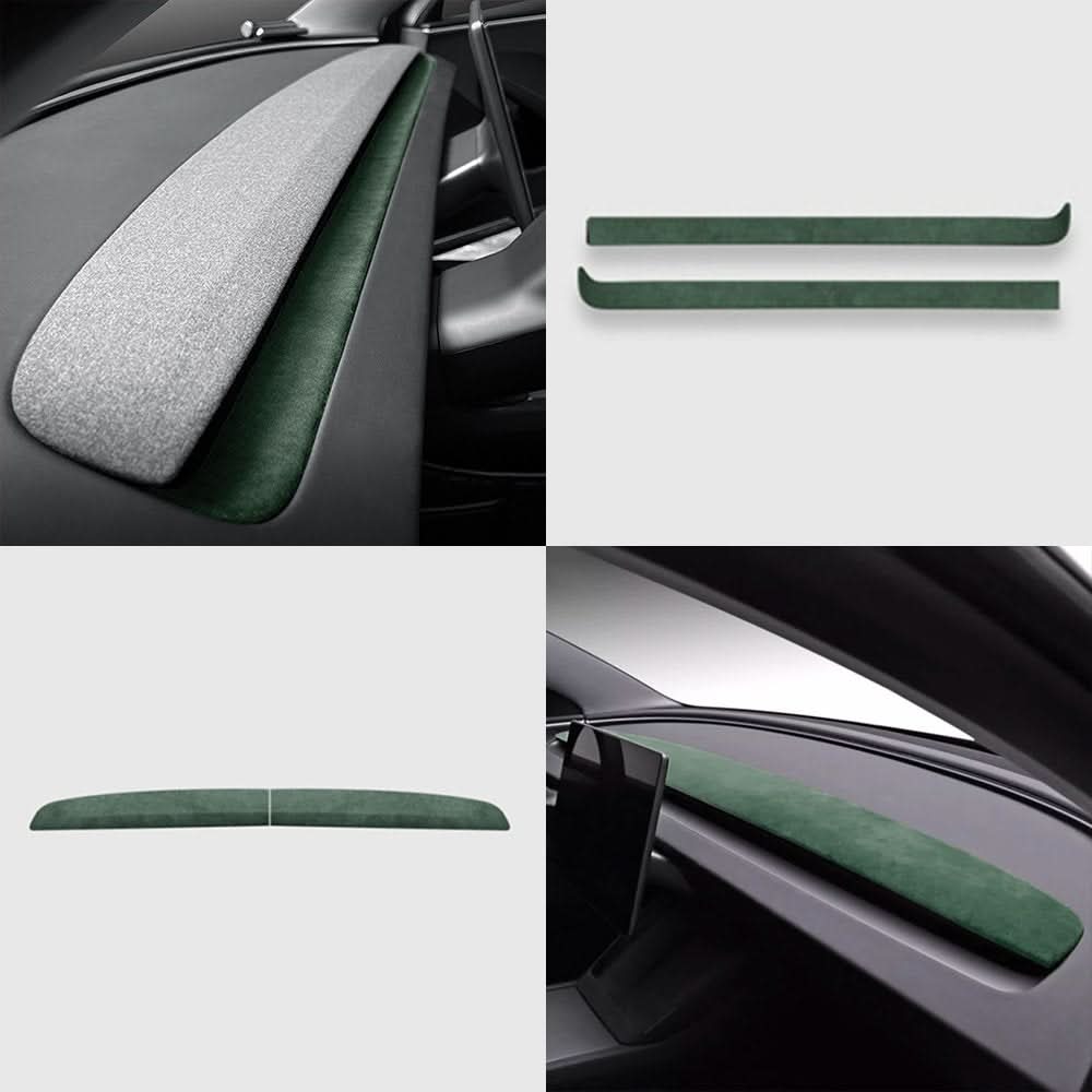 Alcantara Spliced Dash Trim for Tesla Model 3 Highland / Model Y Juniper (2PCS)