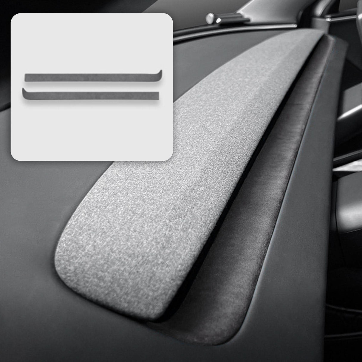 Alcantara Spliced Dash Trim for Tesla Model 3 Highland / Model Y Juniper (2PCS)