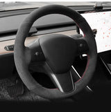 TESERY Alcantara Steering Wheel Cover for Model 3 / Y