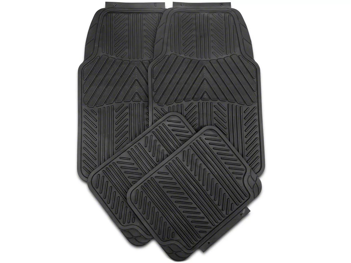 Speedform 4-Piece All-Weather Floor Mats; Black (79-14 Mustang)