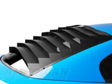 SpeedForm Rear Window Louvers; Smooth Aluminum (94-04 Mustang Coupe)
