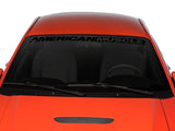 SEC10 AmericanMuscle Windshield Banner; Gloss Black (94-04 Mustang)