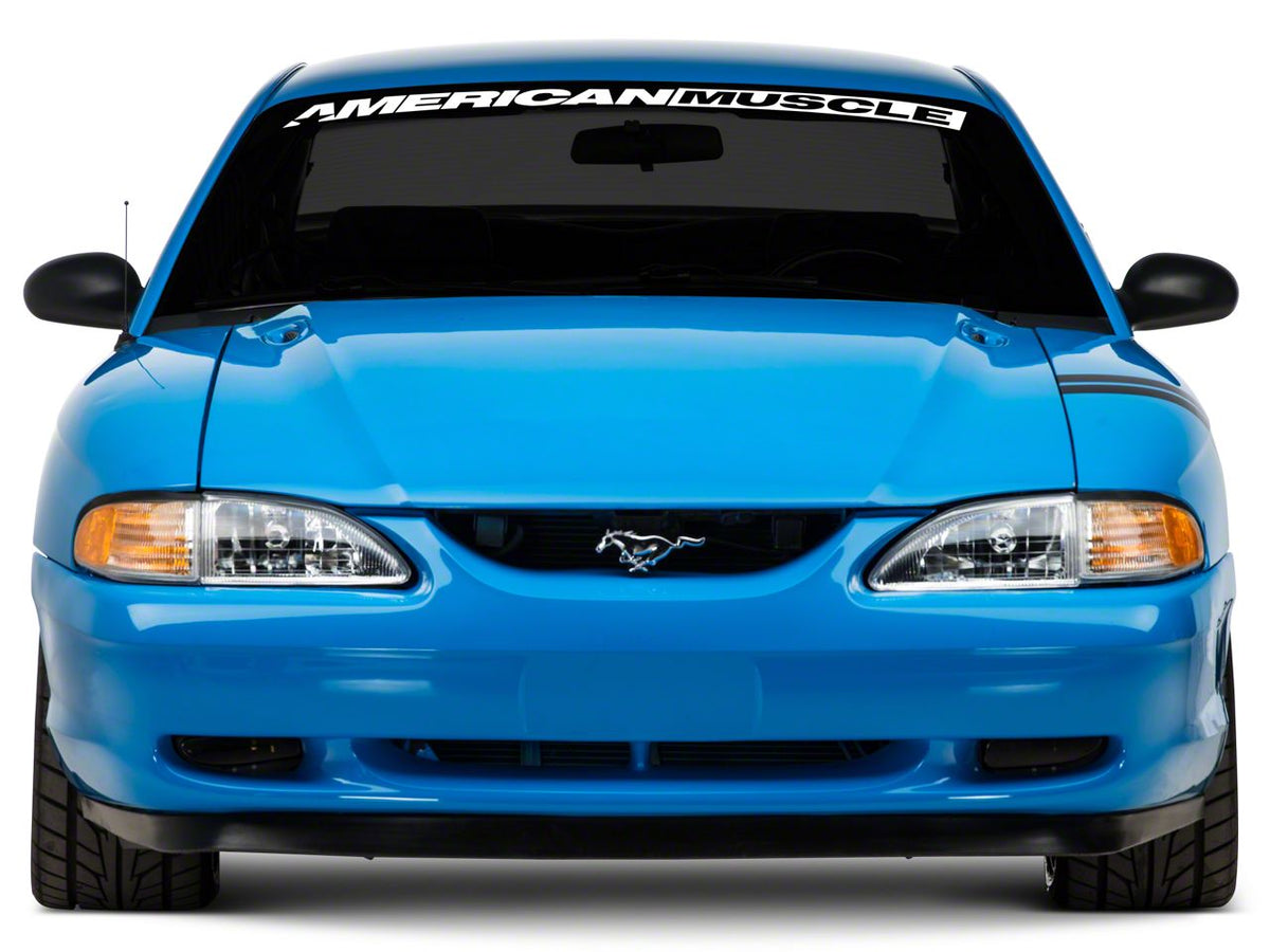 SEC10 AmericanMuscle Windshield Banner; White (94-04 Mustang)