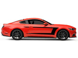 SEC10 Side Stripes; Gloss Black (15-23 Mustang)