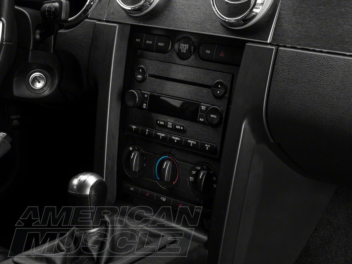 SEC10 Dash Overlay Kit; Brushed Black (05-09 Mustang)