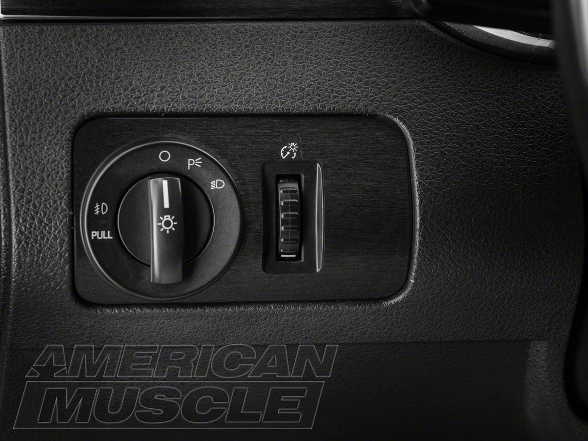 SEC10 Dash Overlay Kit; Brushed Black (05-09 Mustang)