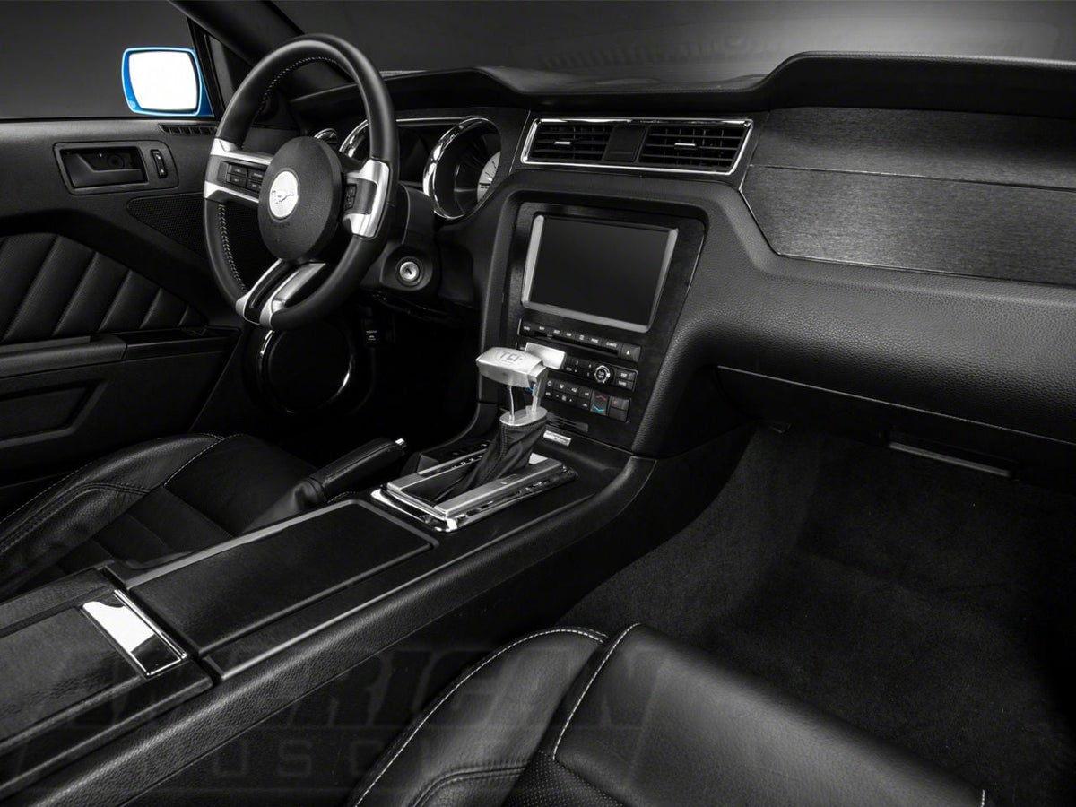 SEC10 Dash Overlay Kit; Brushed Black (10-14 Mustang)