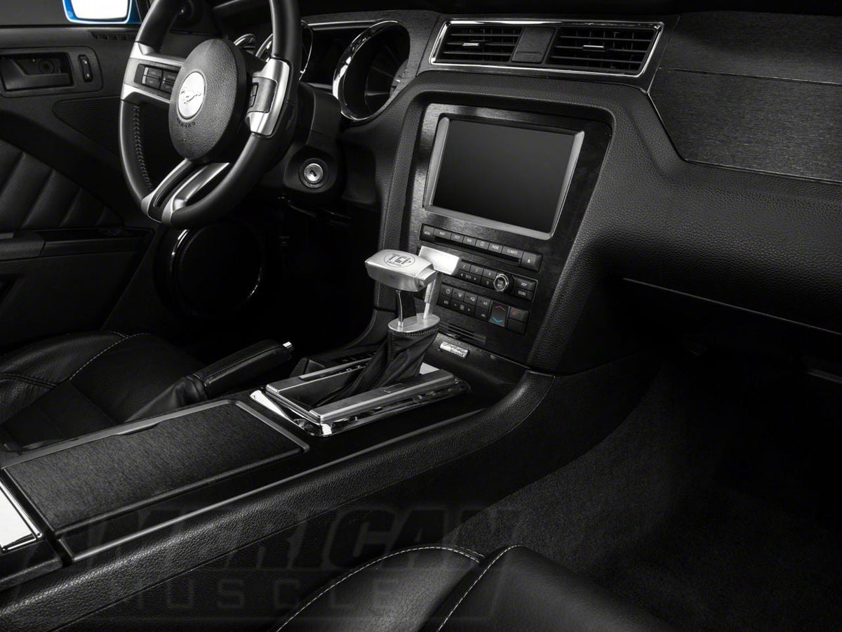SEC10 Dash Overlay Kit; Brushed Black (10-14 Mustang)